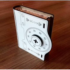 Playing Card Box with Combination Dial - Vector Template