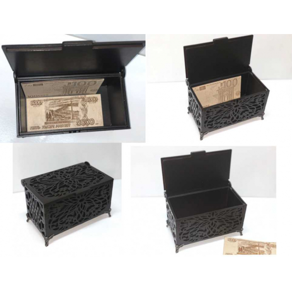 Udskåret Kiste Laser Cut Vektor Skabelon