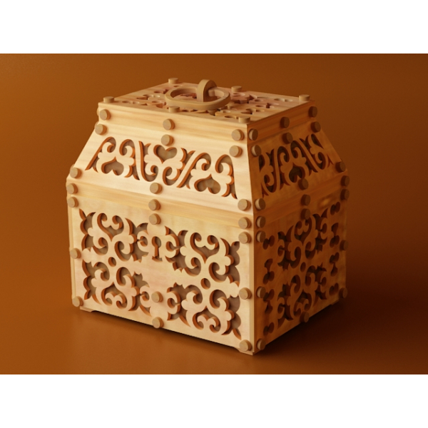 Filigree Chest Laser Cutting Vector Template Filigree Chest Laser Cutting Vector Template