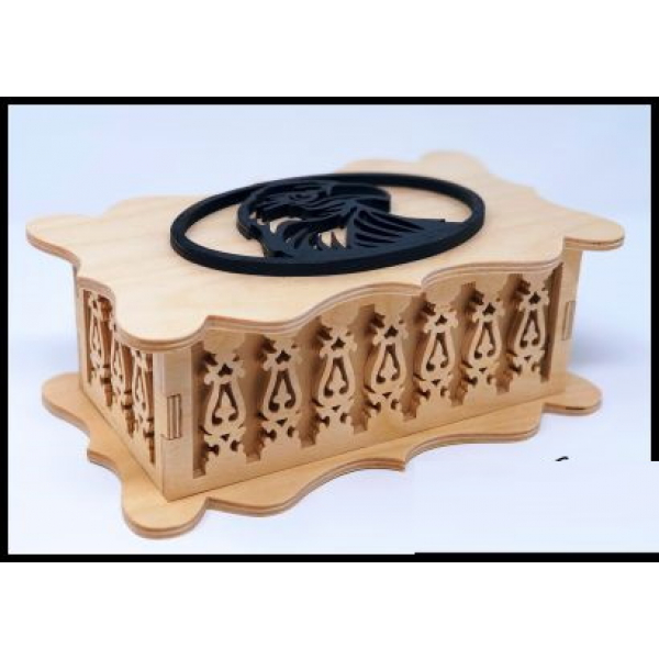 Eagle Kiste Laser Cut Vektor Skabelon Eagle Kiste Laser Cut Vektor Skabelon