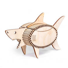 Casket Shark — Shark Casket Laser Cut Vector Template
