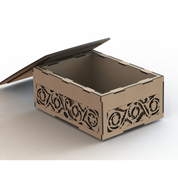 Rakev Dekorativní Box Laser Cut Vektor Šablona