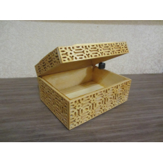 แกะสลัก Fretwork Hinged กล่อง-ออนเลเซอร์ตัดเว็กเตอร์ต้นแบบ