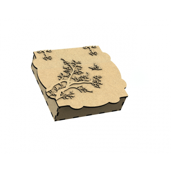 Butterfly Casket Laser Cut Vector File