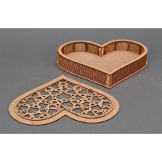 Casket Heart — Heart Box Laser Cut Vector