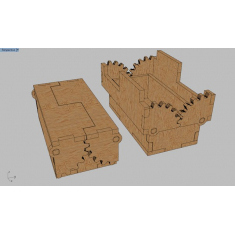 Gear-Driven Door Box - Laser Cutting Vector Template
