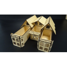 Casket House - House-Shaped Storage Box Laser Cut Vector