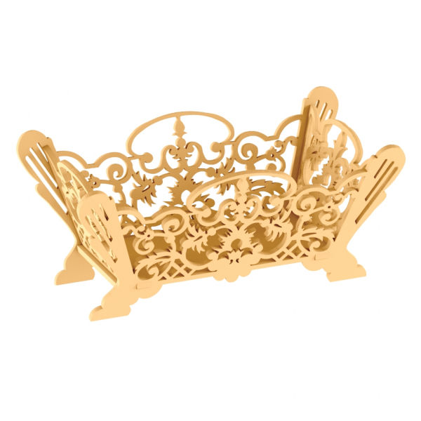 Zdobený Filigránem Box Laser Cut Vektor Šablona