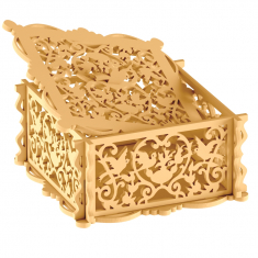 Ornate Filigree Casket Vector Laser Cutting Template