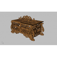 Ornate Casket Box - Laser Cutting Vector Template