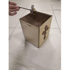Donation Box Vector File with Cam Lock and Decorative Cross