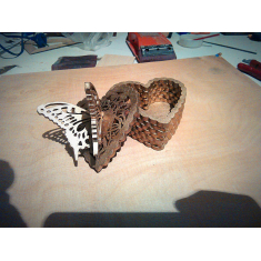 Heart Box with Butterfly Lid - Vector Laser Cut Template