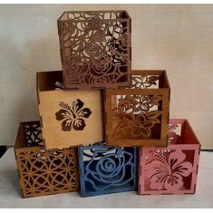 Flower Boxes - Laser Cut Vector Box Template