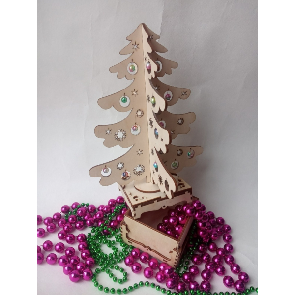 Christmas Tree Surprise - 3D Laser Cut Vector Template Christmas Tree Surprise - 3D Laser Cut Vector Template