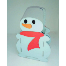Snowman Pen Holder Organizer - Laser Cut Vector Template