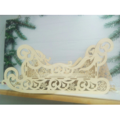 Wooden Decorative Sleigh - Laser Cutting Vector File