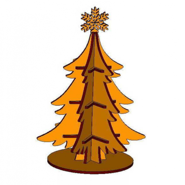Plik do cięcia Laserowego Choinki z Śniegu SVG, AI, DXF