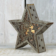 Star Snowflake Lantern - Laser Cutting Vector Template