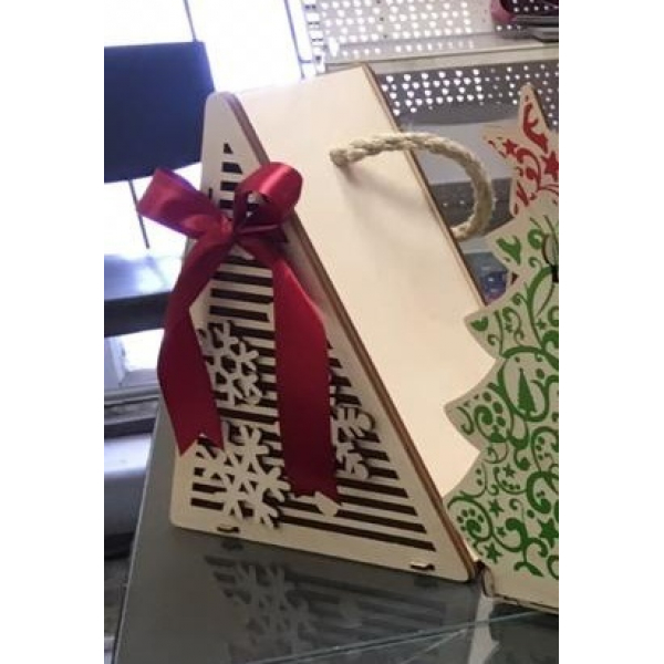Christmas Tree Triangle Gift Box - Laser Cut Vector File Christmas Tree Triangle Gift Box - Laser Cut Vector File