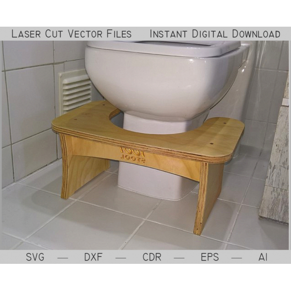 I Bambini Toilette Sgabello Passo Di Taglio Laser, File Vettoriale I Bambini Toilette Sgabello Passo Di Taglio Laser, File Vettoriale