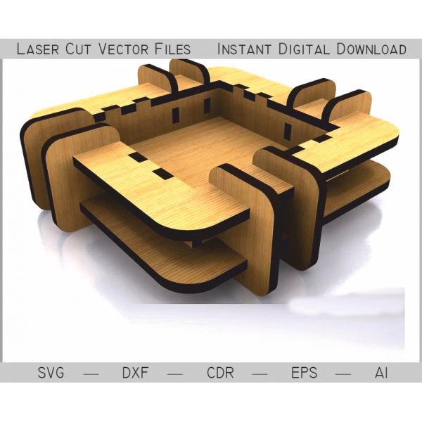 Templat Vektor Stand Teka-teki Gambar untuk Pemotongan Laser Templat Vektor Stand Teka-teki Gambar untuk Pemotongan Laser