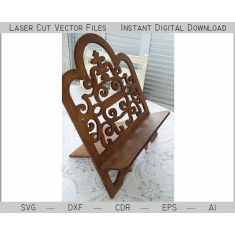Náboženské Knihy Stand - Laser Cut Vektor Šablona