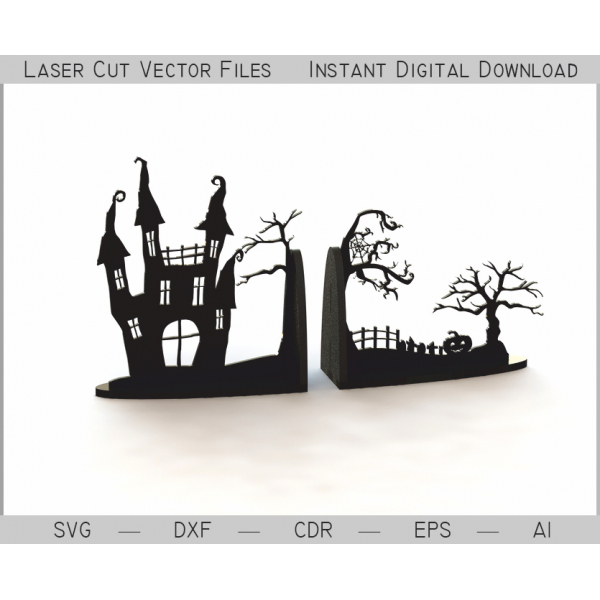 Halloween Libro Tappi - Taglio Laser File Vettoriale Halloween Libro Tappi - Taglio Laser File Vettoriale