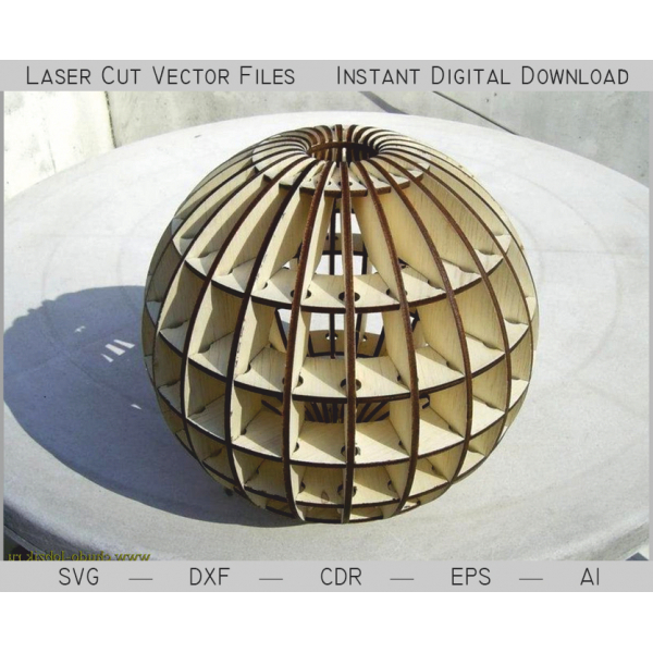 Spherical Lattice Ball Laser Cut Vector File