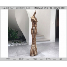 Eve Gína 3D Leysir Skera Vektor Sniðmát