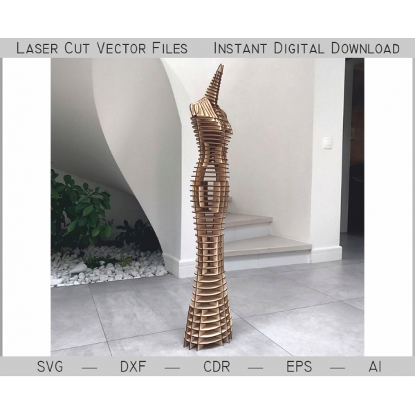 Eve Mannequin 3D Laser Cut Vector Template