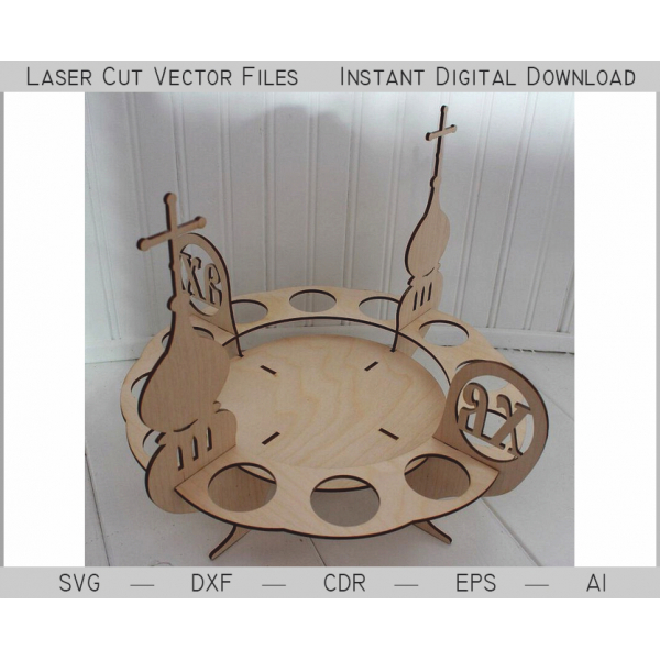 Velikonoční Vajíčko Postavit Laser Cut Vektorové Souboru — Instant Ke Stažení Velikonoční Vajíčko Postavit Laser Cut Vektorové Souboru — Instant Ke Stažení