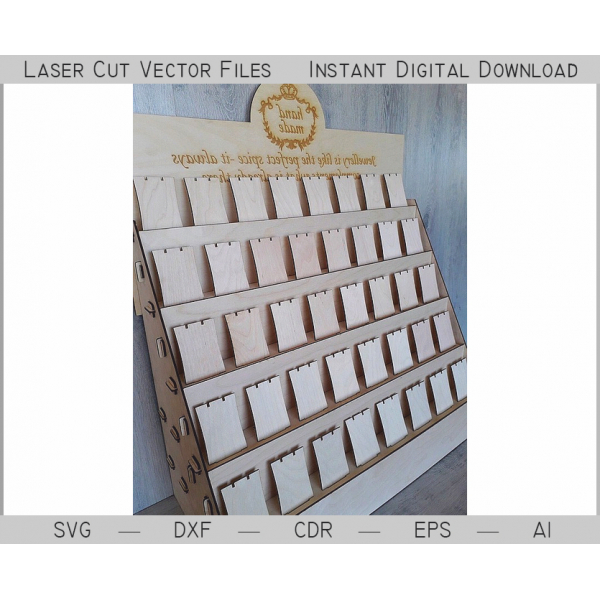 Bijuterii Cercel Rack De Afișare - Cu Laser Tăiat Fișiere Vector Bijuterii Cercel Rack De Afișare - Cu Laser Tăiat Fișiere Vector