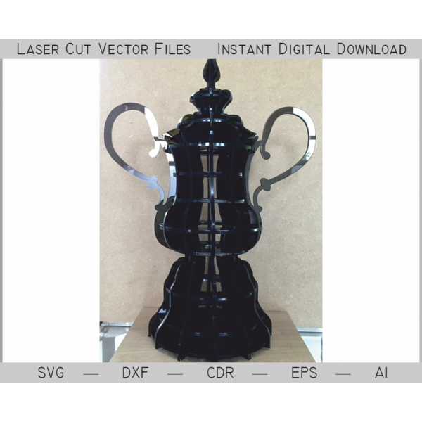 3D لیزر برش Trophy Cup Vector فایل 3D لیزر برش Trophy Cup Vector فایل