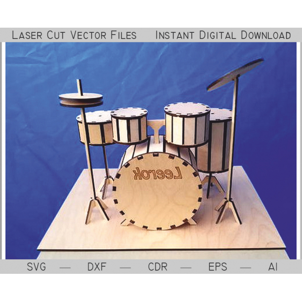 เลเซอร์ตัด Drum คิทเว็กเตอร์ต้นแบบ เลเซอร์ตัด Drum คิทเว็กเตอร์ต้นแบบ
