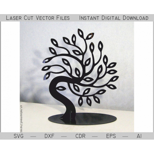 Dekorativ Træ Laser Cut Vektor-Fil