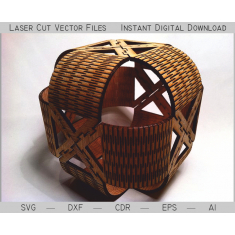 Dekorační Kostka - Laser Cut Vektorové Souboru