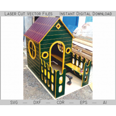 House for Babies — Kids Playhouse Laser Cut Vector File