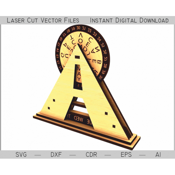 Pirâmide Perpétua Calendário De Mesa - Corte A Laser De Arquivos Vetoriais Pirâmide Perpétua Calendário De Mesa - Corte A Laser De Arquivos Vetoriais
