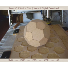 Bola De Futebol De Corte A Laser Modelo De Vetor De