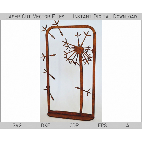 Pampeliška Šperky Stojan Laser Cut Vektorové Souboru Pampeliška Šperky Stojan Laser Cut Vektorové Souboru
