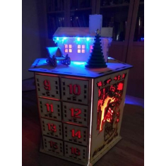 Christmas Advent Calendar لیزر برش فایل وکتور
