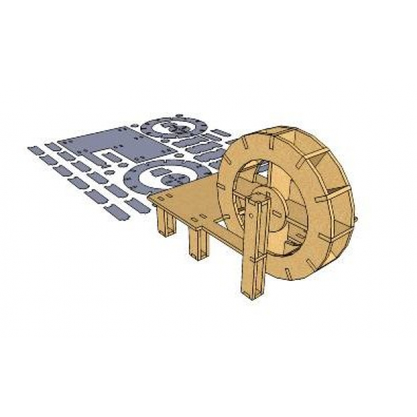 Mulino ad acqua, Taglio Laser File 3D Waterwheel Vector Kit Mulino ad acqua, Taglio Laser File 3D Waterwheel Vector Kit