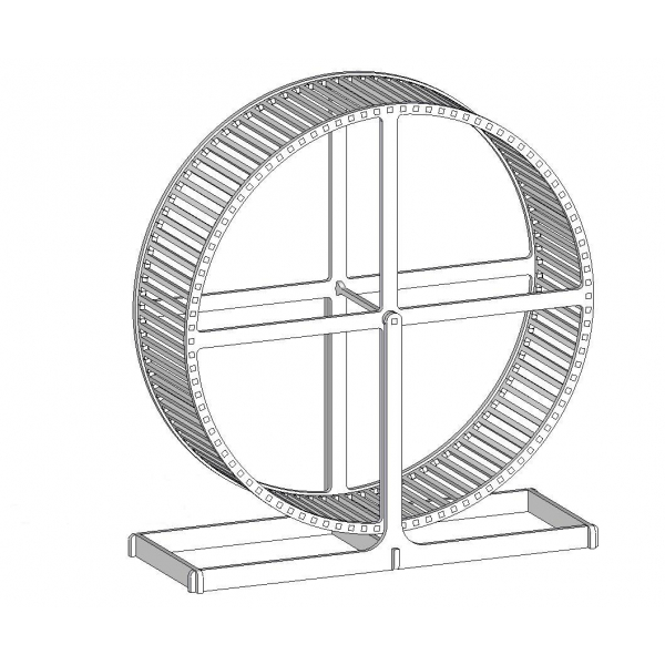 Plik cięcia Laserowego Hamster Wheel — Scalable wektor szablon dla sklejki i akrylu