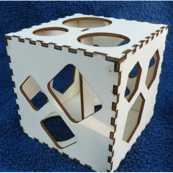 Laser Cut Vektorové Šablona pro Snake Cube Puzzle Box Laser Cut Vektorové Šablona pro Snake Cube Puzzle Box