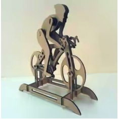 Cyklista 3D Laser Cut Vektor Šablona