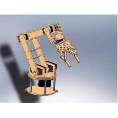 Brațul robotului pe Servo - Tăiat cu Laser Vector Șablon