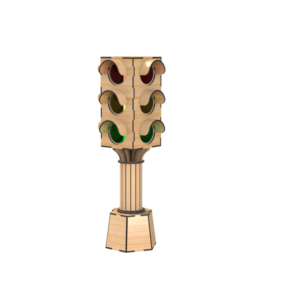 Ampel 3D-Laser-Schnitt-Vektor-Kit