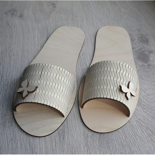Laser Cut Wooden Slippers Template for CO2 Laser and CNC Laser Cut Wooden Slippers Template for CO2 Laser and CNC
