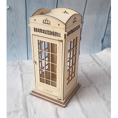 London Telephone Booth Laser Cut Vector