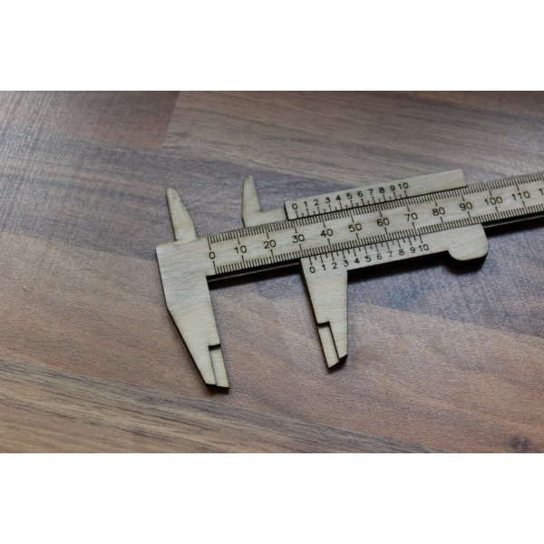 Třmen a Poloměr Měřidlo Laser Cut Vektor Šablona Třmen a Poloměr Měřidlo Laser Cut Vektor Šablona